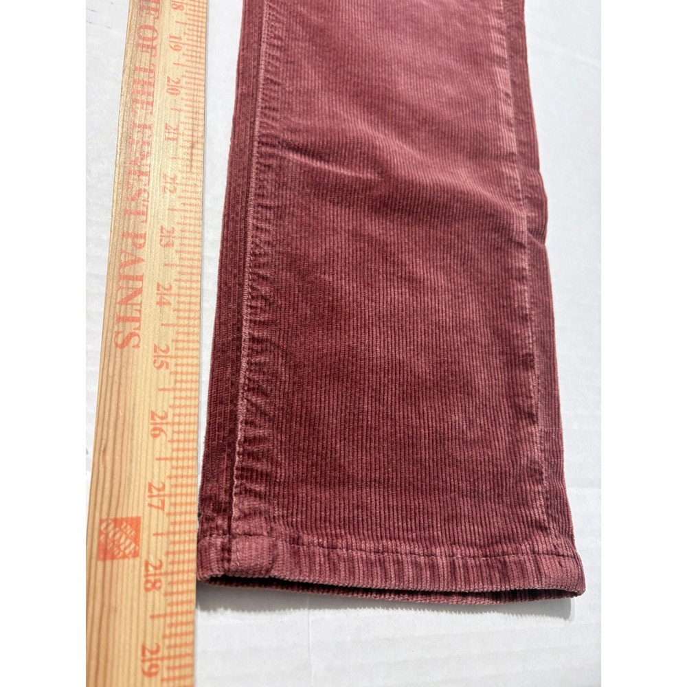 Pilcro Burgundy Rose Corduroy Slim Boyfriend Crop Mid Rise Stretchy 27 - Picture 10 of 15